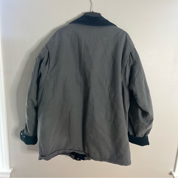 Columbia Size XL Men's Barn Coat Insulated Corduroy Collar Denim Chore Grey - Picture 9 of 9
